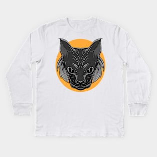 Black Cat Kids Long Sleeve T-Shirt